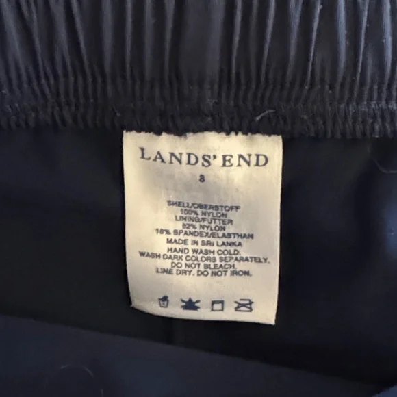 Lands’ End Navy Blue Skirt/Swimming Bottom with Button Detail. Sz 8. - Picture 6 of 6